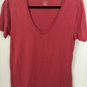 Z Supply Women's Short Sleeve Top in Deep Red